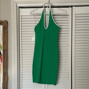 Green Halter Neck Dress